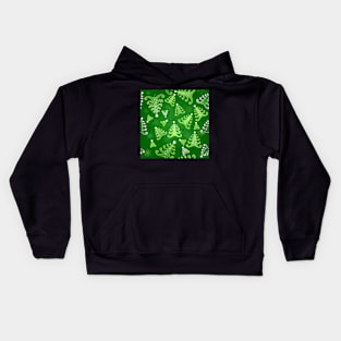 Seamless Background with Christmas Trees Kids Hoodie